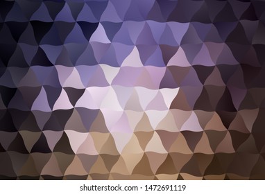Dark Pink, Yellow vector low poly background. Creative illustration in halftone style with triangles. Triangular pattern for your design.