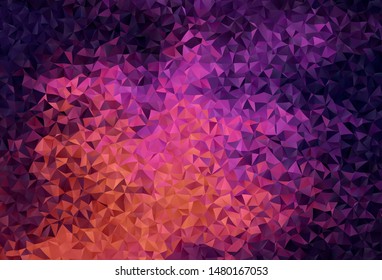 Dark Pink, Yellow vector low poly layout. Creative geometric illustration in Origami style with gradient. Brand new design for your business.