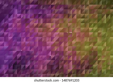 Dark Pink, Yellow vector low poly texture. Creative geometric illustration in Origami style with gradient. Polygonal design for your web site.