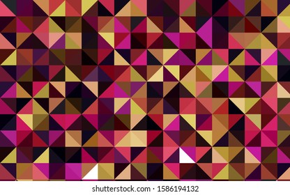 Dark Pink, Yellow vector low poly background. Glitter abstract illustration with an elegant design. Brand-new design for your business.