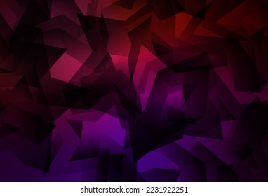 Dark Pink, Yellow vector low poly layout. A completely new color illustration in a polygonal style. Triangular pattern for your design.