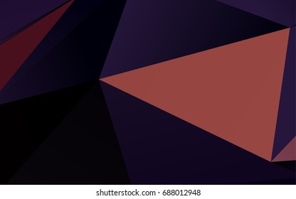 Dark Pink, Yellow vector low poly background. A vague abstract illustration with gradient. A completely new template for your business design.