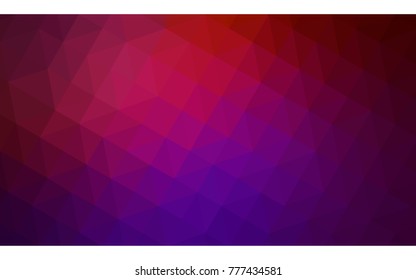 Dark Pink, Yellow vector Low poly crystal background. Polygon design pattern. Low poly illustration, low polygon background.