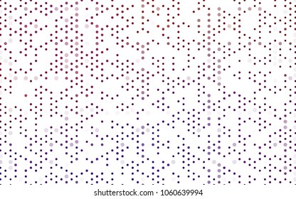 Dark Pink, Yellow vector modern geometrical circle abstract background. Dotted texture template. Geometric pattern in halftone style with gradient. 