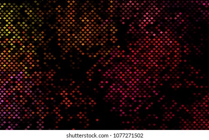 Dark Pink, Yellow vector modern geometrical background. Abstract template. Geometric pattern in square style with gradient.