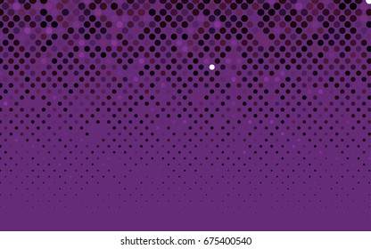Dark Pink, Yellow vector modern geometrical circle abstract background. Dotted texture template. Geometric pattern in halftone style with gradient. 