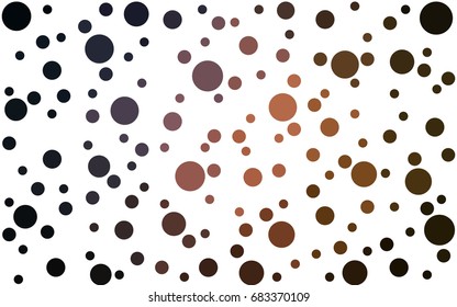 Dark Pink, Yellow vector modern geometrical circle abstract background. Dotted texture template. Geometric pattern in halftone style with gradient. 