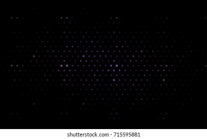 Dark Pink, Yellow vector modern geometrical circle abstract background. Dotted texture template. Geometric pattern in halftone style with gradient. 