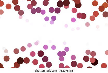 Dark Pink, Yellow vector modern geometrical circle abstract background. Dotted texture template. Geometric pattern in halftone style with gradient. 