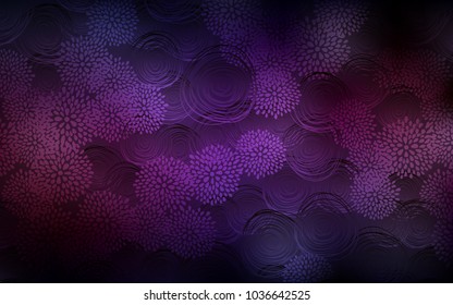 Dark Pink, Yellow vector natural abstract background. Creative illustration in blurred style with flowers. A new texture for your design.
