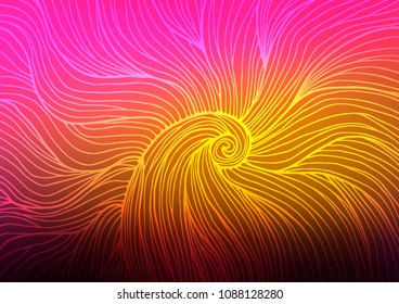Dark Pink, Yellow vector natural abstract template. Creative illustration in blurred style with doodles and Zen tangles. Brand-new style for your business design.