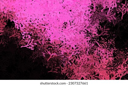 Oscuro rosa, amarillo vectorial fondo natural con árboles, ramas. Ilustración colorida al estilo doodle con árboles. El mejor diseño para su negocio.