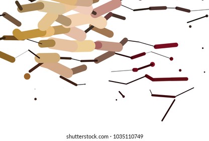 Dark Pink, Yellow vector pattern with rounded lines. Capsules on blurred abstract background with gradient. The pattern can be used as ads, poster, banner for medicine.
