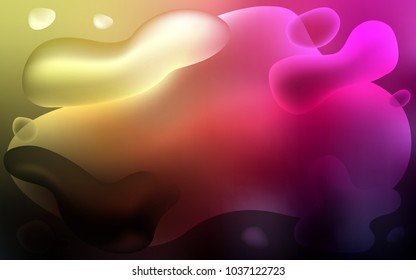Dark Pink, Yellow vector pattern with bent ribbons. Creative geometric illustration in memphis style with gradient. New composition for your brand book.
