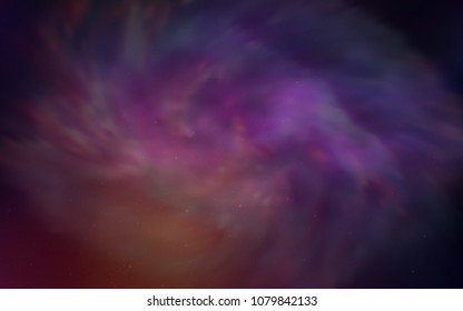Dark Pink, Yellow vector pattern with night sky stars. Glitter abstract illustration with colorful cosmic stars. Pattern for astronomy websites.