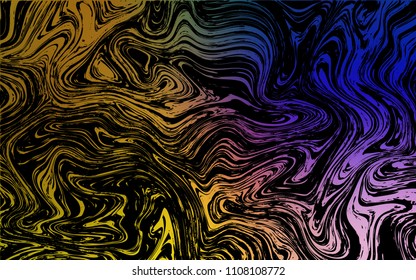 Dark Pink, Yellow vector pattern with bent lines. Modern gradient abstract illustration with bandy lines. The elegant pattern for brand book.