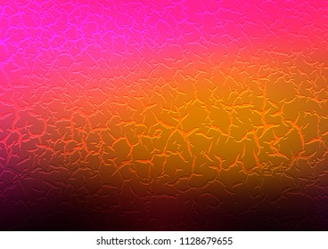 Dark Pink, Yellow vector pattern with lava shapes. Creative geometric illustration in marble style with gradient. Marble design for your web site.