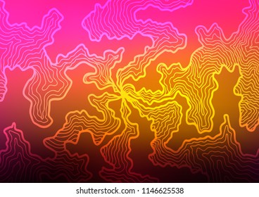 Dark Pink, Yellow vector pattern with bubble shapes. An elegant bright illustration with gradient. Pattern for your business design.