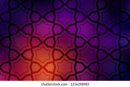 Dark Pink, Yellow vector pattern with christmas stars. Shining colored illustration with stars. Smart design for your business advert.