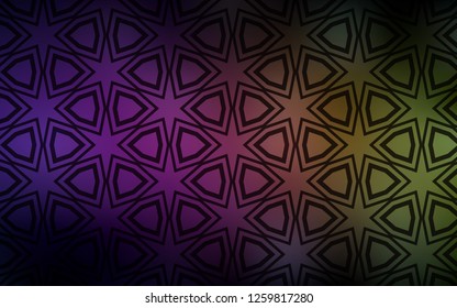 Dark Pink, Yellow vector pattern with christmas stars. Decorative illustration with stars on abstract template. Pattern for new year ad, booklets.
