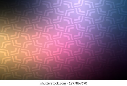 Dark Pink, Yellow vector pattern with bent lines. Creative geometric illustration in marble style with gradient. The best blurred design for your business.