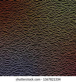 Dark Pink, Yellow vector pattern with wry lines. Bright illustration with gradient circular arcs. Pattern for commercials, ads.