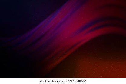 Dark Pink, Yellow vector pattern with night sky stars. Shining illustration with sky stars on abstract template. Smart design for your business advert.