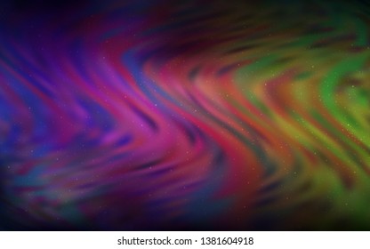 Dark Pink, Yellow vector pattern with night sky stars. Space stars on blurred abstract background with gradient. Smart design for your business advert.