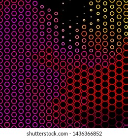 Dark Pink, Yellow vector pattern with circles. Illustration with set of shining colorful abstract spheres. Pattern for booklets, leaflets.