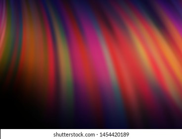 Dark Pink, Yellow vector pattern with bent ribbons. Shining crooked illustration in marble style. Marble style for your business design.