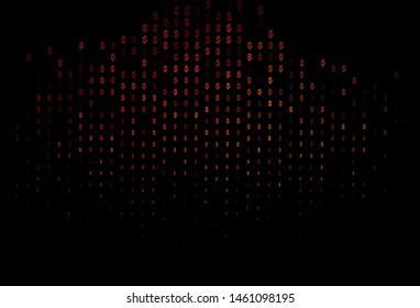 Dark Pink, Yellow vector pattern with dollar, USD, usa. Colored symbols of all currency on white background. The pattern can be used for financial, investment websites.