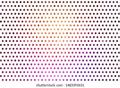 Dark Pink, Yellow vector pattern with spheres. Illustration with set of shining colorful abstract circles. Pattern for ads, leaflets.