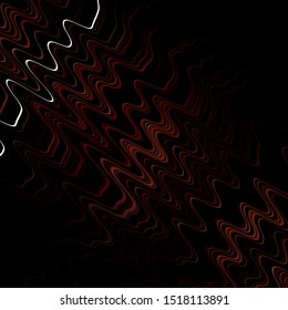 Dark Pink, Yellow vector pattern with curves. Colorful illustration in circular style with lines. Pattern for websites, landing pages.