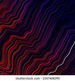 Dark Pink, Yellow vector pattern with curves. Abstract gradient illustration with wry lines. Design for your business promotion.