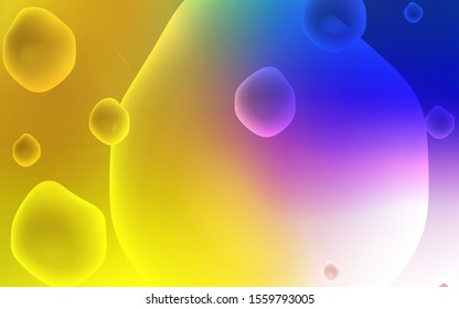 Dark Pink, Yellow vector pattern with bubble shapes. Modern gradient abstract illustration with bandy lines. Memphis style for your business design.