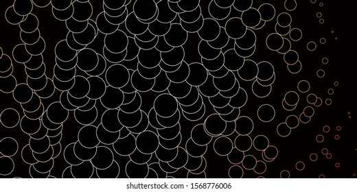 Dark Pink, Yellow vector pattern with spheres. Abstract colorful disks on simple gradient background. New template for a brand book.