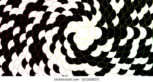 Dark Pink, Yellow vector pattern with spheres. Colorful illustration with gradient dots in nature style. Design for your commercials.