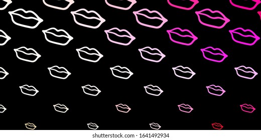 Dark Pink, Yellow vector pattern with feminism elements. Abstract illustration with a depiction of women's power. Simple design for your web site.