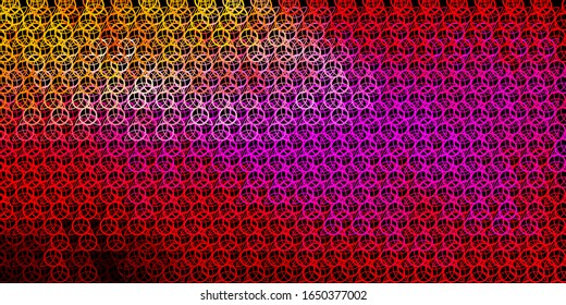 Dark Pink, Yellow vector pattern with magic elements. Abstract illustration with gothic gradient shapes. Simple design for occult depiction.