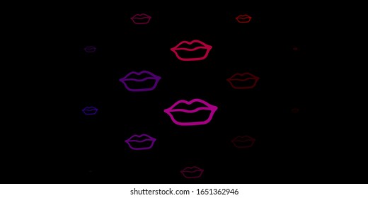 Dark Pink, Yellow vector pattern with feminism elements. Colorful illustration with gradient feminism shapes. Simple design for your web site.