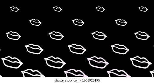 Dark Pink, Yellow vector pattern with feminism elements. Abstract illustration with a depiction of women's power. Elegant design for wallpapers.