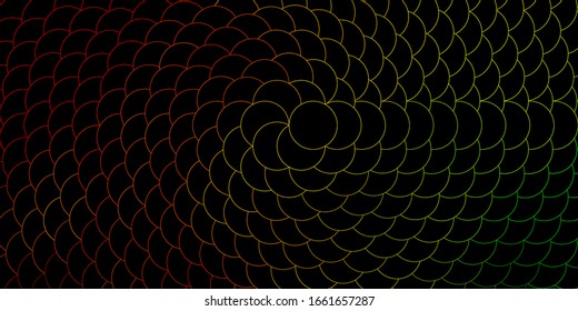 Dark Pink, Yellow vector pattern with spheres. Colorful illustration with gradient dots in nature style. Design for your commercials.