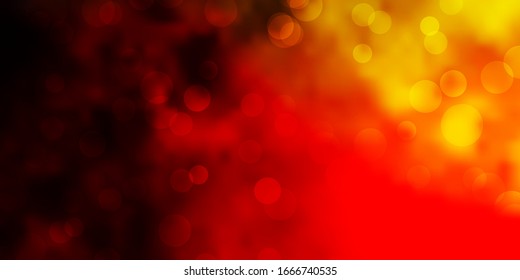 Dark Pink, Yellow vector pattern with spheres. Modern abstract illustration with colorful circle shapes. Design for your commercials.