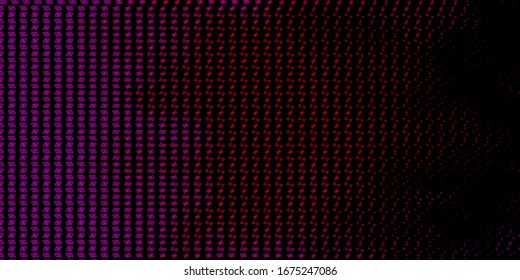 Dark Pink, Yellow vector pattern with magic elements. Colorful vintage illustration with gradient alchemy shapes. Best design halloween events.