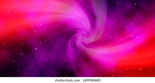 Dark Pink, Yellow vector pattern with abstract stars. Blur decorative design in simple style with stars. Best design for your ad, poster, banner.