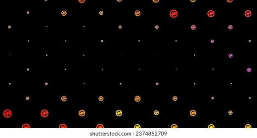 Dark Pink, Yellow vector pattern with coronavirus elements. Colorful abstract illustration with gradient medical shapes. Simple design against epidemic information.