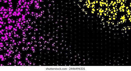 Dark pink, yellow vector pattern with abstract shapes. Illustration with colorful shapes in abstract style. Background for cell phones.