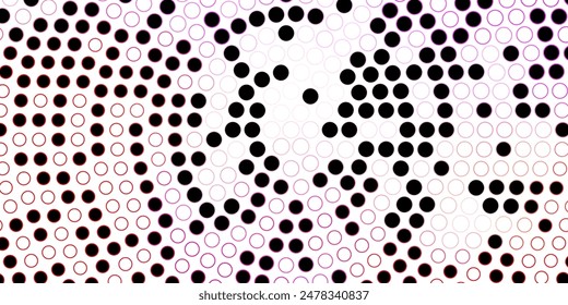 Dark Pink, Yellow vector pattern with circles. Abstract decorative design in gradient style with bubbles. Design for your commercials.