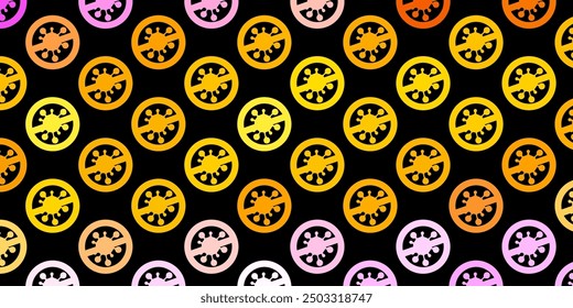 Dark Pink, Yellow vector pattern with coronavirus elements. Colorful abstract illustration with gradient medical shapes. Wallpaper for health protection.