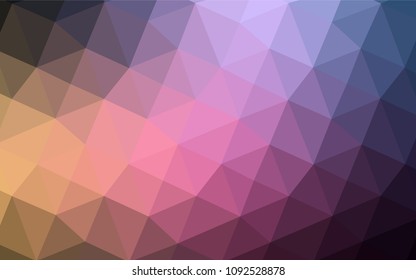 Dark Pink, Yellow vector polygon abstract layout. A sample with polygonal shapes. The best triangular design for your business.